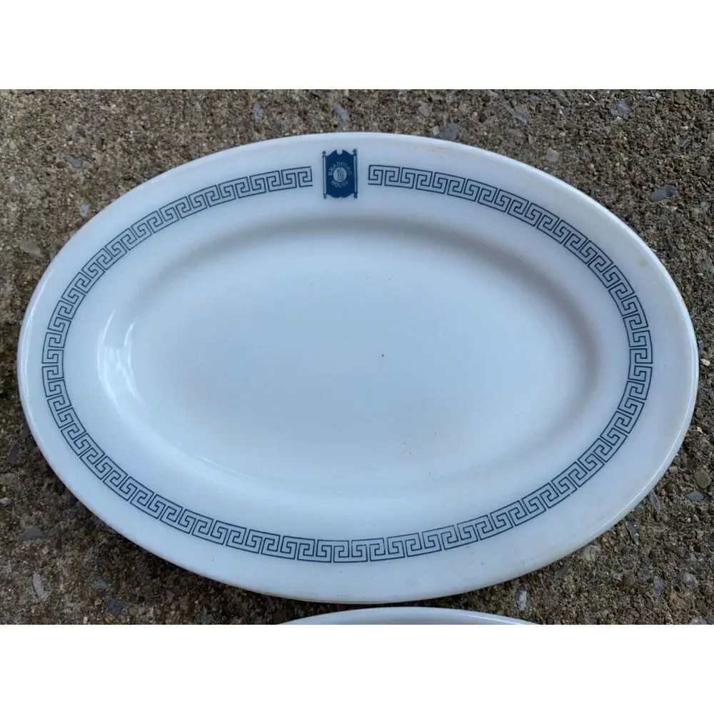 2 Pyrex Bradford House Tableware By Corning Milk Glass Small Serving Platters